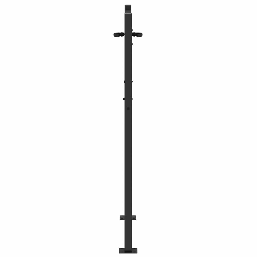 Cancello da giardino con blocco Nero 110 x 155 cm