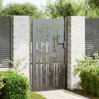 Cancello da Giardino con Serratura a Catenaccio Nero 110 x 180 cm
