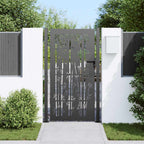 Cancello da Giardino con Serratura a Catenaccio Nero 110 x 180 cm