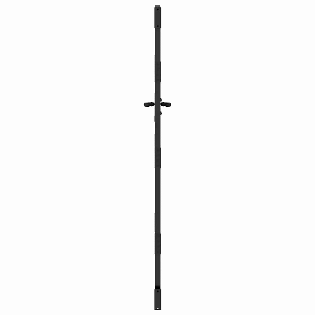 Cancello da giardino con serratura a catenaccio nero 110 x 205 cm