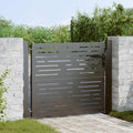 Cancello da giardino con serratura a cilindro Nero 110 x 105 cm