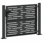 Cancello da giardino con serratura a cilindro Nero 110 x 105 cm