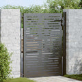 Cancello da giardino con serratura a cilindro nero 110 x 130 cm