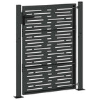 Cancello da giardino con serratura a cilindro nero 110 x 130 cm