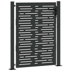 Cancello da Giardino con Serratura Nero 110 x 155 cm