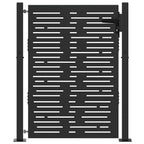 Cancello da Giardino con Serratura Nero 110 x 155 cm
