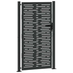 Cancello da giardino con serratura a cilindro Nero 110 x 180 cm