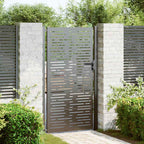 Cancello da giardino con serratura a cilindro nero 110 x 205 cm