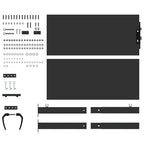 Cancello da Giardino in Acciaio con Serratura a Catenaccio Nero 110 x 105 cm