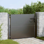 Cancello da Giardino in Acciaio con Serratura a Catenaccio Nero 110 x 105 cm