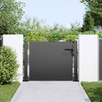 Cancello da Giardino in Acciaio con Serratura a Catenaccio Nero 110 x 105 cm