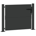 Cancello da Giardino in Acciaio con Serratura a Catenaccio Nero 110 x 105 cm