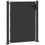 Cancello da Giardino in Acciaio con Serratura Nero 105 x 130 cm