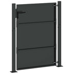 Cancello da Giardino in Acciaio con Serratura Nero 105 x 130 cm