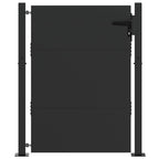 Cancello da Giardino in Acciaio con Serratura Nero 105 x 130 cm