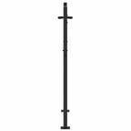 Cancello da Giardino in Acciaio con Serratura Nero 105 x 130 cm