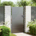 Cancello da Giardino in Acciaio con Serratura a Catenaccio Nero 110 x 180 cm