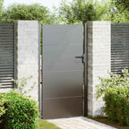 Cancello da Giardino in Acciaio con Serratura a Catenaccio Nero 110 x 180 cm