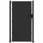 Cancello da Giardino in Acciaio con Serratura a Catenaccio Nero 110 x 180 cm