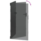 Cancello da Giardino in Acciaio con Serratura a Catenaccio Nero 110 x 180 cm
