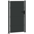 Cancello da Giardino in Acciaio con Serratura Nero 105 x 205 cm