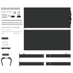 Cancello da Giardino con Blocco Nero 110 x 105 cm