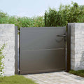Cancello da Giardino con Blocco Nero 110 x 105 cm