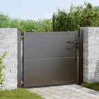 Cancello da Giardino con Blocco Nero 110 x 105 cm