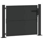 Cancello da Giardino con Blocco Nero 110 x 105 cm