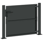 Cancello da Giardino con Blocco Nero 110 x 105 cm