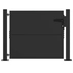 Cancello da Giardino con Blocco Nero 110 x 105 cm