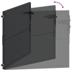 Cancello da Giardino con Blocco Nero 110 x 105 cm