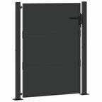 Cancello da giardino con blocco nero 110 x 130 cm