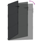 Cancello da giardino con blocco nero 110 x 130 cm