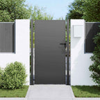 Cancello da giardino con blocco nero 110 x 205 cm
