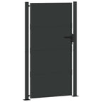 Cancello da giardino con blocco nero 110 x 205 cm