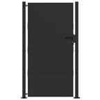 Cancello da giardino con blocco nero 110 x 205 cm