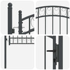 Cancello per recinzione EMMEN 100 x 100 cm in acciaio verniciato