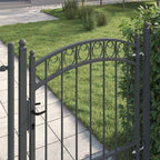 Cancello per recinzione EMMEN 125 x 100 cm acciaio verniciato grigio