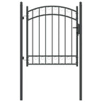 Cancello per recinzione EMMEN 125 x 100 cm acciaio verniciato grigio