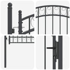 Cancello per recinzione EMMEN 150 x 100 cm in acciaio verniciato
