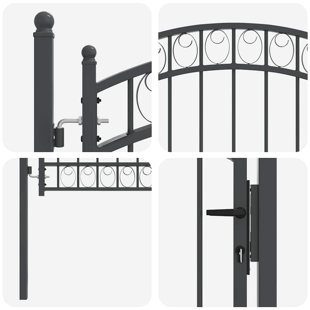 Cancello per recinzione EMMEN 150 x 100 cm in acciaio verniciato