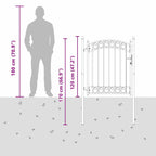 Cancello per recinzione EMMEN 150 x 100 cm in acciaio verniciato