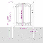 Cancello per recinzione EMMEN 150 x 100 cm in acciaio verniciato