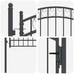 Cancello per recinzione EMMEN 170 x 100 cm in acciaio verniciato