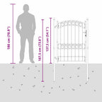 Cancello per recinzione EMMEN 170 x 100 cm in acciaio verniciato