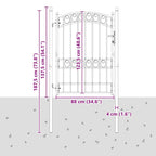 Cancello per recinzione EMMEN 170 x 100 cm in acciaio verniciato