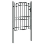Cancello per recinzione EMMEN 200 x 100 cm acciaio verniciato grigio