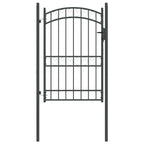 Cancello per recinzione EMMEN 200 x 100 cm acciaio verniciato grigio