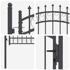 Cancello della recinzione EMMEN con punte 100 x 100 cm